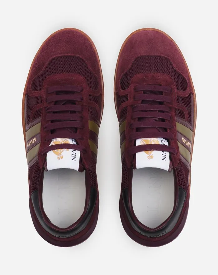 Women Lanvin Sneakers Clay Mesh Sneakers Burgundygreen Women Lanvin Sneakers Clay Mesh Sneakers Burgundygreen