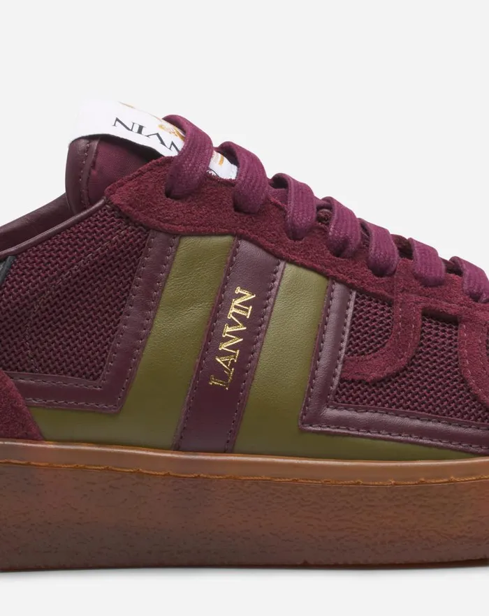 Women Lanvin Sneakers Clay Mesh Sneakers Burgundygreen Women Lanvin Sneakers Clay Mesh Sneakers Burgundygreen