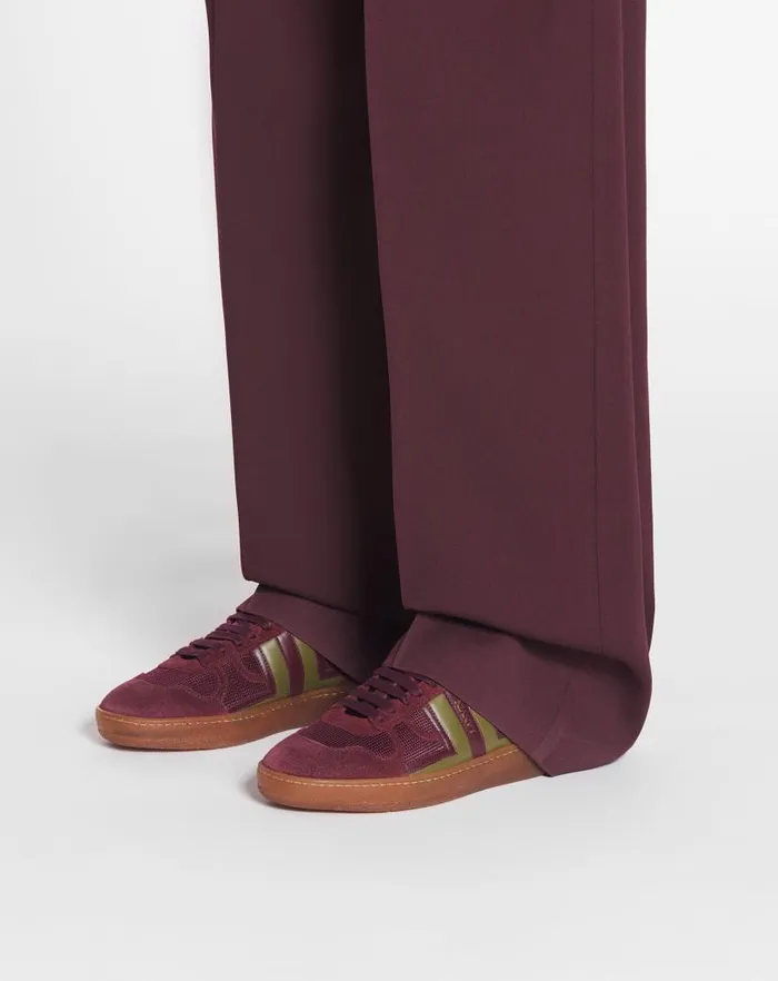 Women Lanvin Sneakers Clay Mesh Sneakers Burgundygreen Women Lanvin Sneakers Clay Mesh Sneakers Burgundygreen