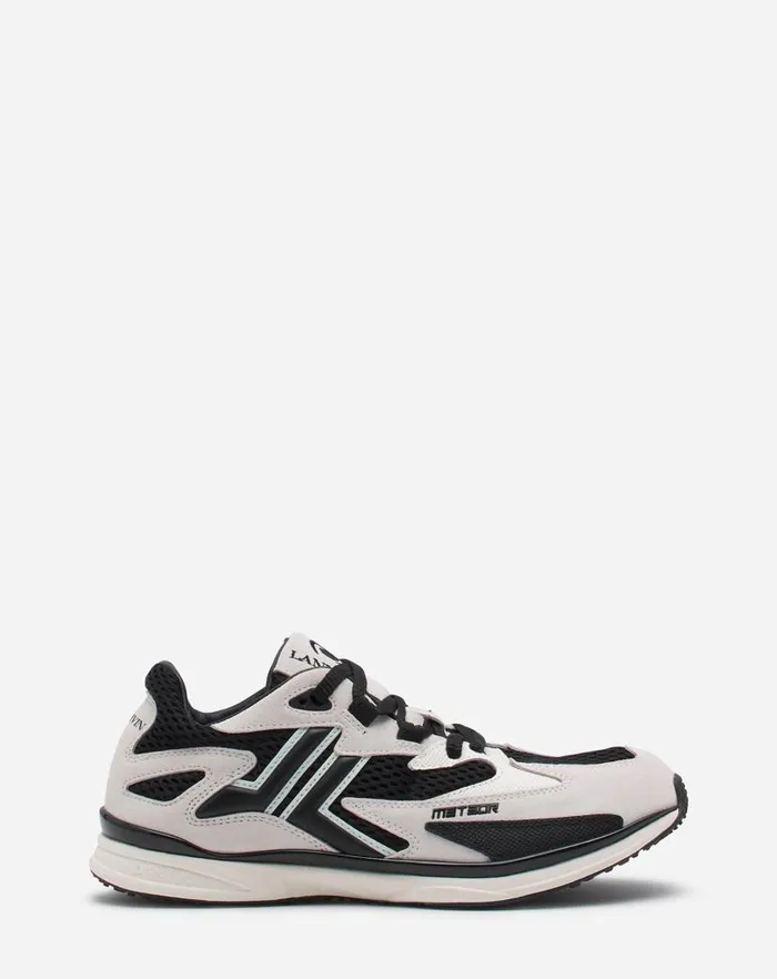 Women Lanvin Sneakers Meteor Sneakers In Mesh And Suede Blackwhite