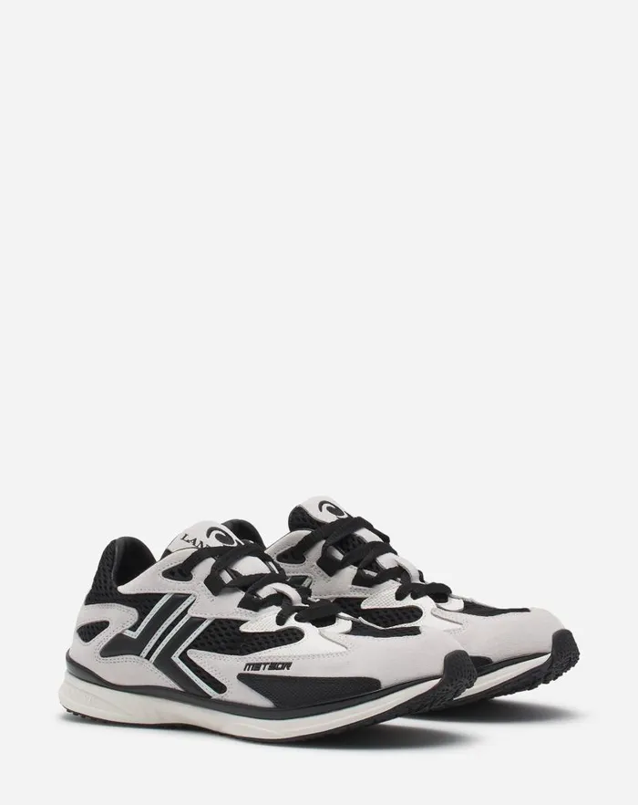 Women Lanvin Sneakers Meteor Sneakers In Mesh And Suede Blackwhite Women Lanvin Sneakers Meteor Sneakers In Mesh And Suede Blackwhite