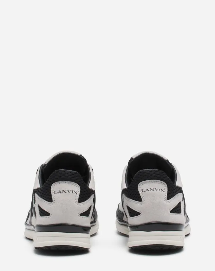 Women Lanvin Sneakers Meteor Sneakers In Mesh And Suede Blackwhite Women Lanvin Sneakers Meteor Sneakers In Mesh And Suede Blackwhite