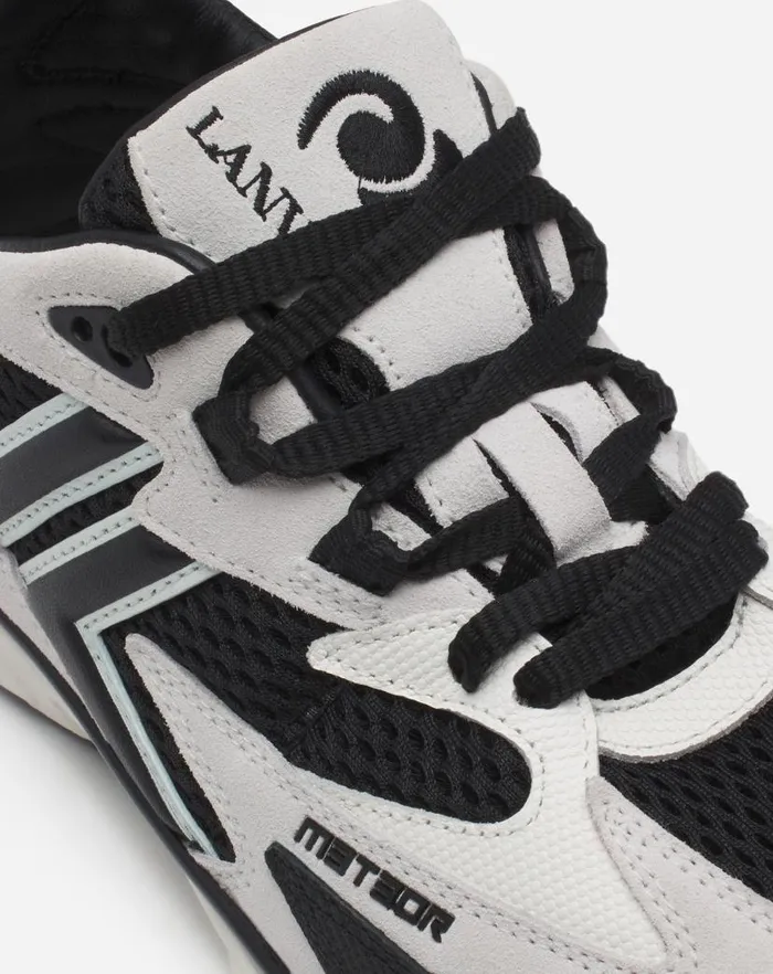 Women Lanvin Sneakers Meteor Sneakers In Mesh And Suede Blackwhite Women Lanvin Sneakers Meteor Sneakers In Mesh And Suede Blackwhite