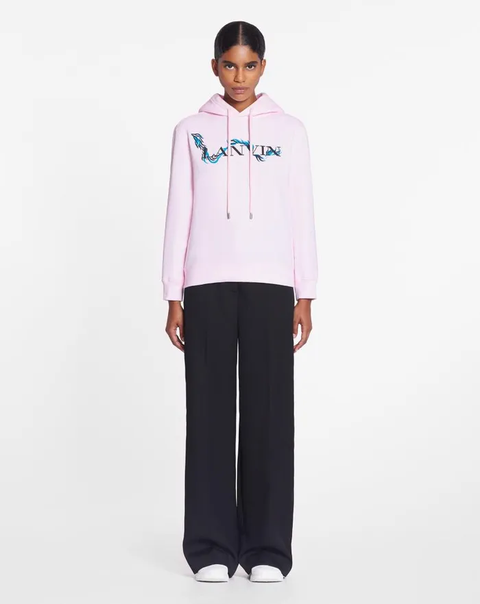 Women Lanvin TShirts and Sweatshirts Lanvin Print Hoodie Pink 2 Women Lanvin TShirts and Sweatshirts Lanvin Print Hoodie Pink 2