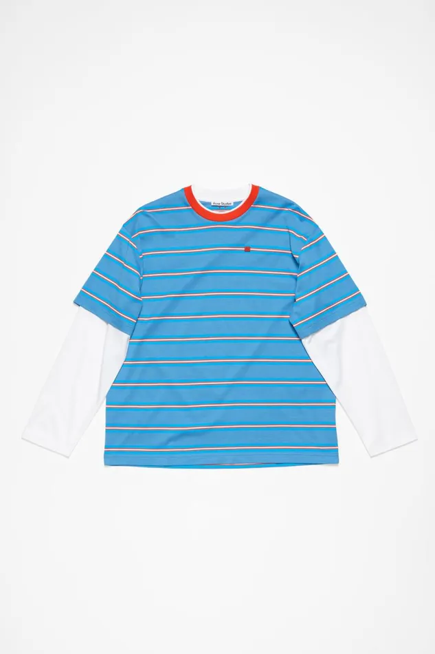 Women Layered Tshirt Sea Blue Acne Studios Tshirts