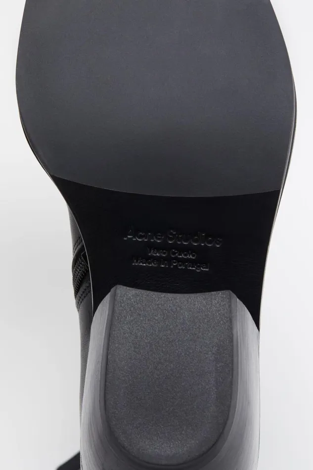 Women Leather Ankle Boots Black Acne Studios Shoes