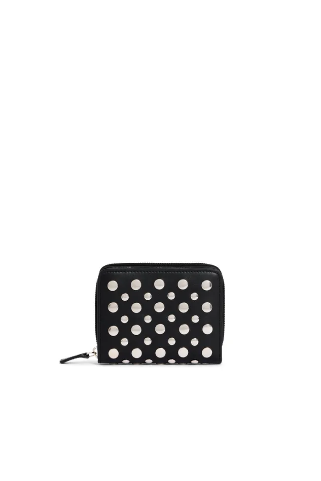 Women Leather Wallet With Studs Black Black Sonia Rykiel Cases