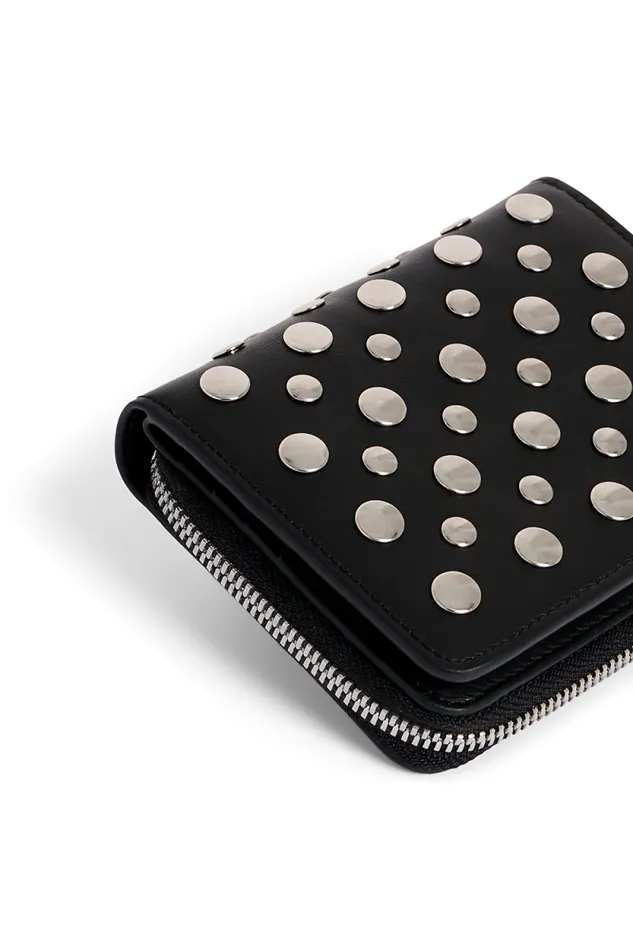 Women Leather Wallet With Studs Black Black Sonia Rykiel Cases