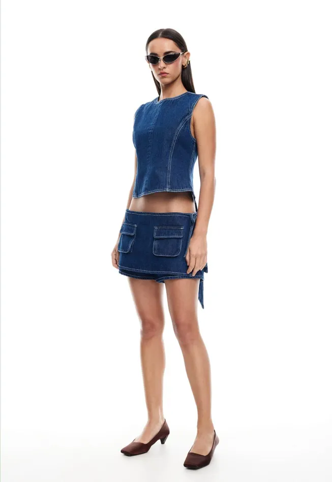 Women Lioness Fashion Bottoms COUNTRYSIDE SKORT Blue Denim