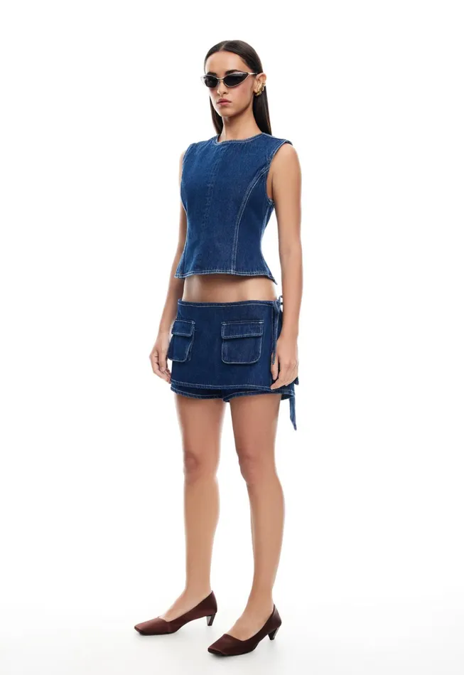 Women Lioness Fashion Bottoms COUNTRYSIDE SKORT Blue Denim