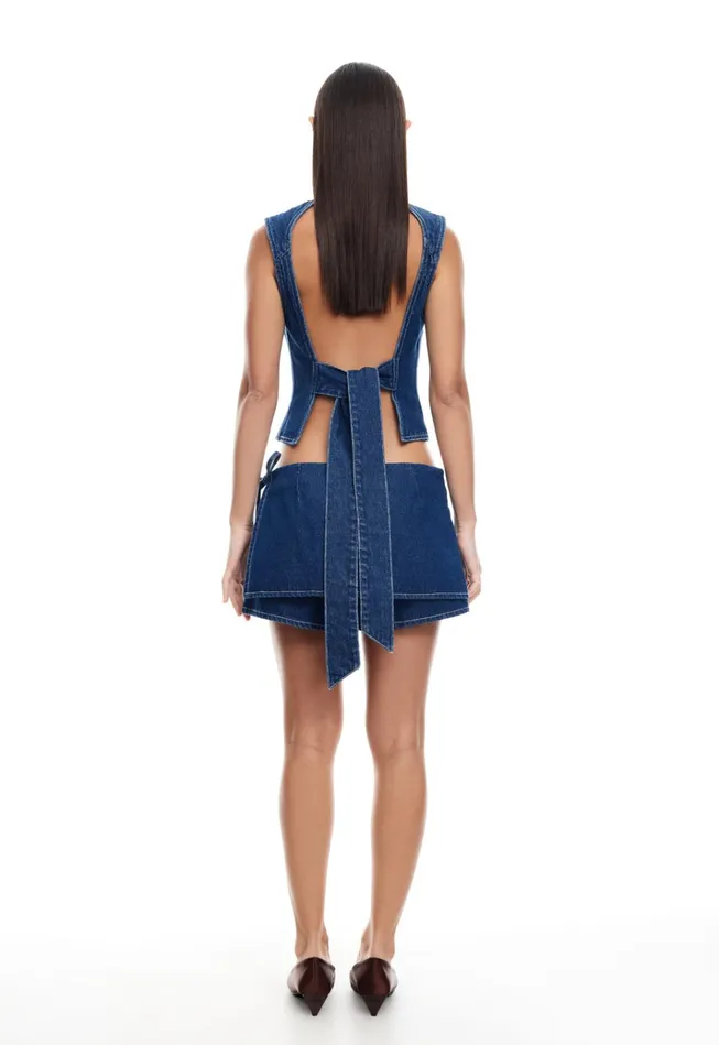 Women Lioness Fashion Bottoms COUNTRYSIDE SKORT Blue Denim