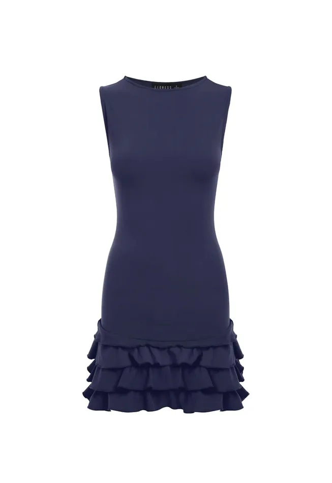 Women Lioness Fashion Dresses BISOUS RUFFLE DRESS Mineral Women Lioness Fashion Dresses BISOUS RUFFLE DRESS Mineral