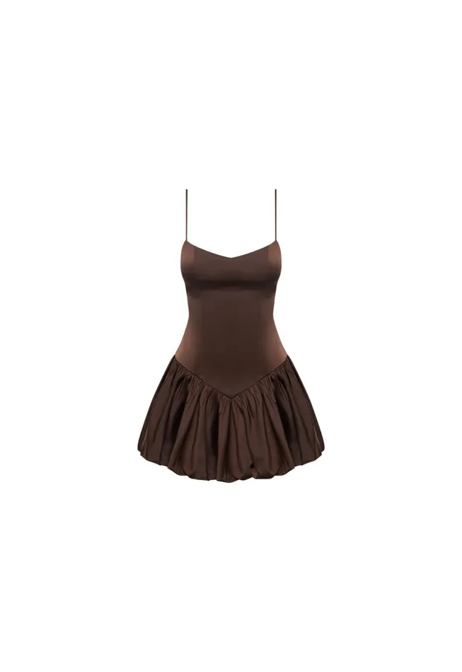 Women Lioness Fashion Dresses DOLLHOUSE MINI DRESS Coffee Women Lioness Fashion Dresses DOLLHOUSE MINI DRESS Coffee