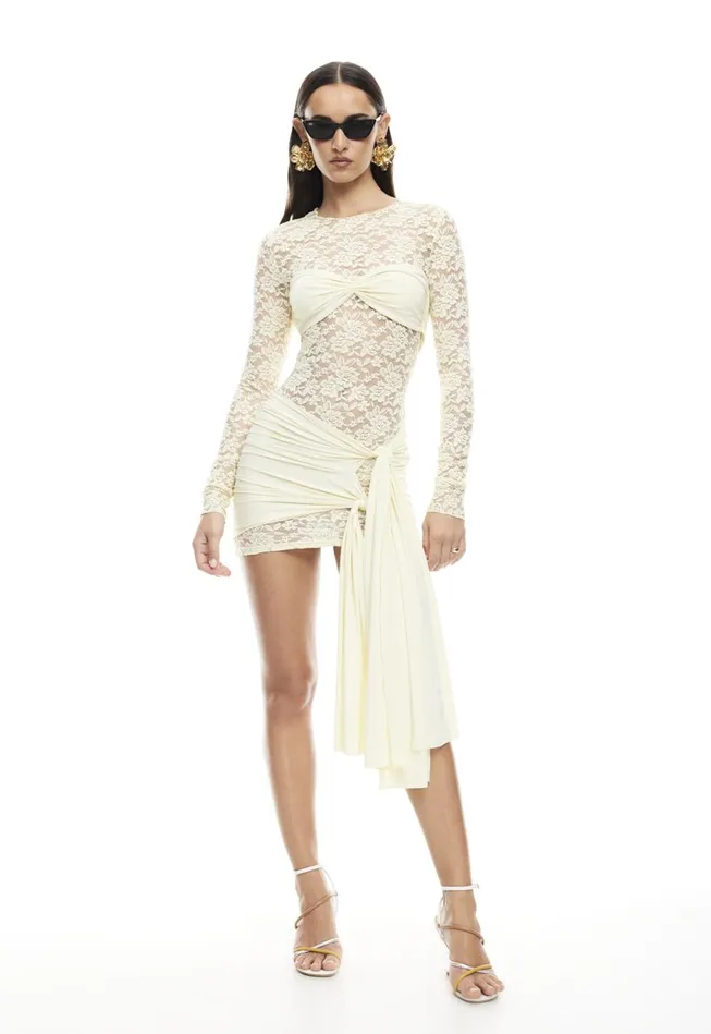 Women Lioness Fashion Dresses MIDNIGHT MINI DRESS Butter Women Lioness Fashion Dresses MIDNIGHT MINI DRESS Butter