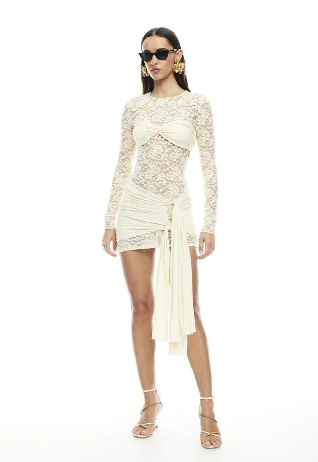 Women Lioness Fashion Dresses MIDNIGHT MINI DRESS Butter Women Lioness Fashion Dresses MIDNIGHT MINI DRESS Butter