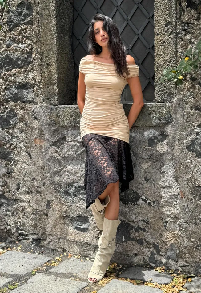 Women Lioness Fashion Dresses MONACO MINI DRESS Camel