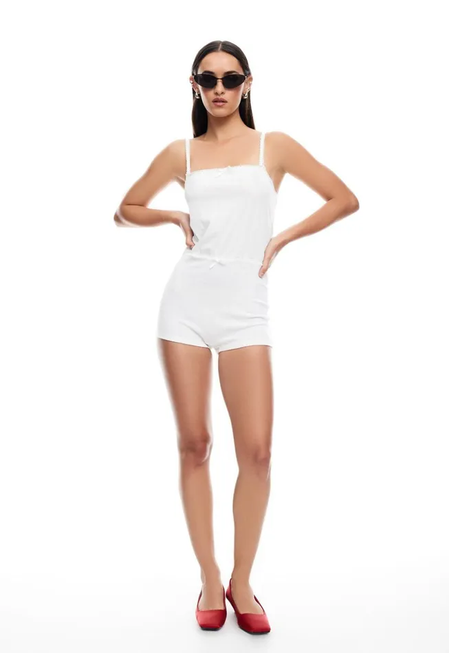 Women Lioness Fashion Dresses POOLSIDE ROMPER Ivory Women Lioness Fashion Dresses POOLSIDE ROMPER Ivory