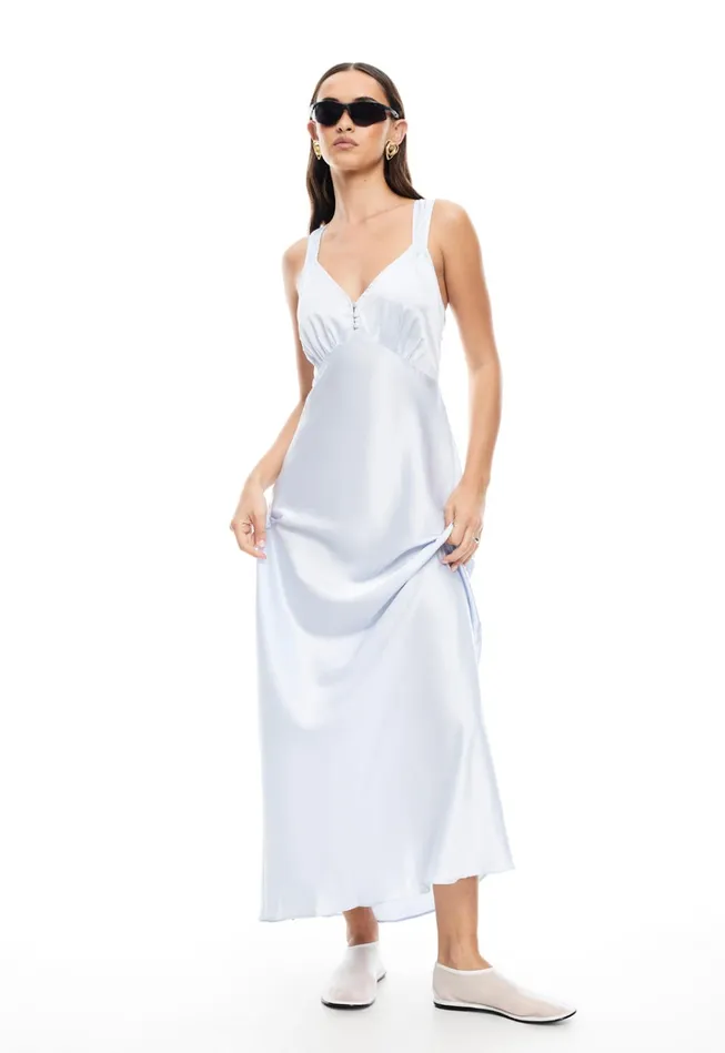 Women Lioness Fashion Dresses PRACTICAL MAGIC MAXI Pale Blue