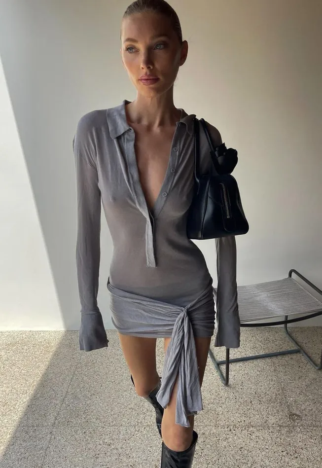 Women Lioness Fashion Dresses SOHO MINI DRESS Grey Women Lioness Fashion Dresses SOHO MINI DRESS Grey