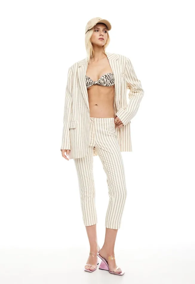 Women Lioness Fashion Sets and Coords LES DEUX BLAZER Cream Stripe Women Lioness Fashion Sets and Coords LES DEUX BLAZER Cream Stripe