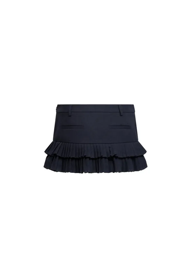 Women Lioness Fashion Shorts DOUBLE RUFFLE MINI SKORT Petrol Women Lioness Fashion Shorts DOUBLE RUFFLE MINI SKORT Petrol
