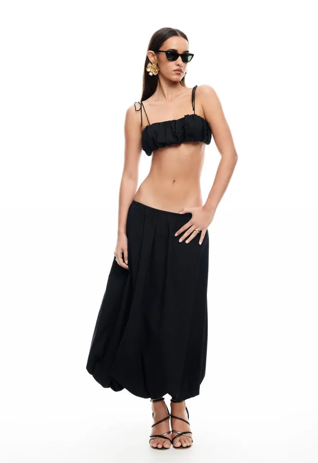 Women Lioness Fashion Skirts INTUITION BUBBLE MIDI SKIRT Onyx Women Lioness Fashion Skirts INTUITION BUBBLE MIDI SKIRT Onyx