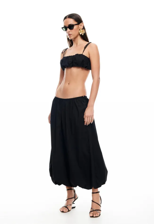 Women Lioness Fashion Skirts INTUITION BUBBLE MIDI SKIRT Onyx Women Lioness Fashion Skirts INTUITION BUBBLE MIDI SKIRT Onyx