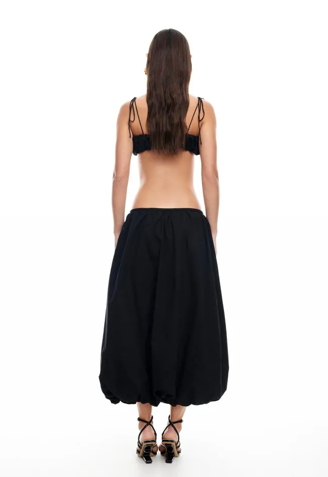Women Lioness Fashion Skirts INTUITION BUBBLE MIDI SKIRT Onyx Women Lioness Fashion Skirts INTUITION BUBBLE MIDI SKIRT Onyx