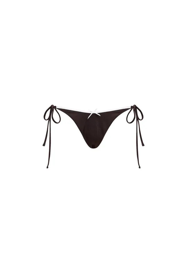 Women Lioness Fashion Swim RIO TIE BOTTOM Brown Contrast
