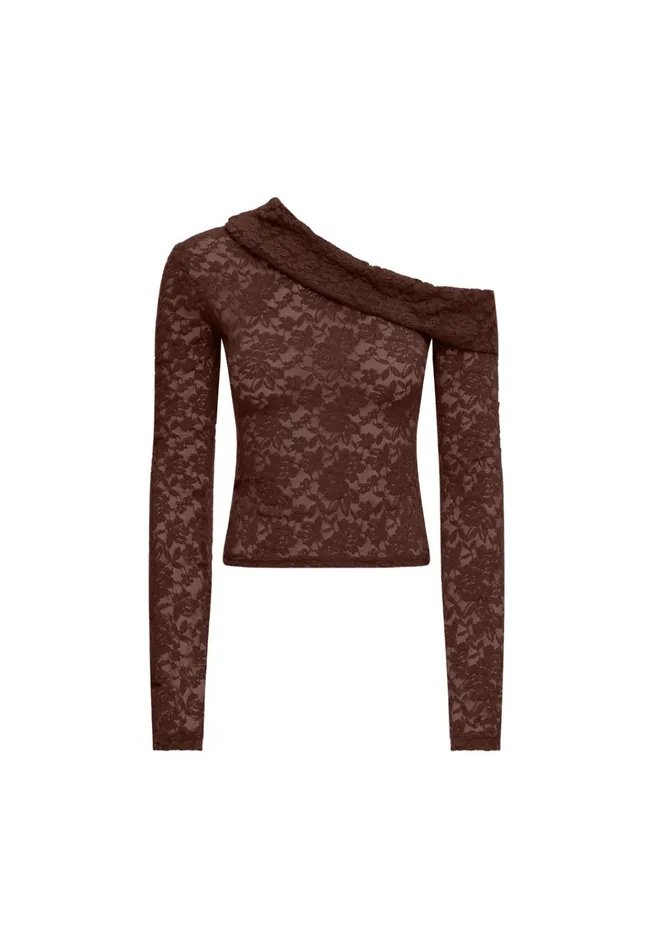 Women Lioness Fashion Tops BLACK SWAN OFF SHOULDER Chocolate Women Lioness Fashion Tops BLACK SWAN OFF SHOULDER Chocolate