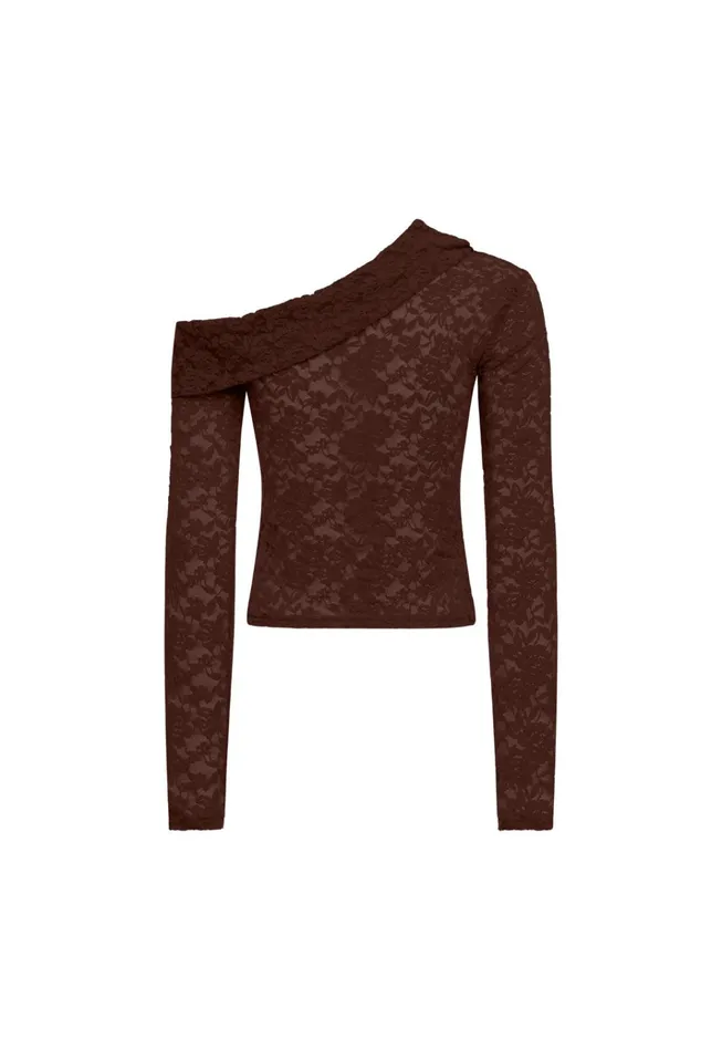Women Lioness Fashion Tops BLACK SWAN OFF SHOULDER Chocolate Women Lioness Fashion Tops BLACK SWAN OFF SHOULDER Chocolate