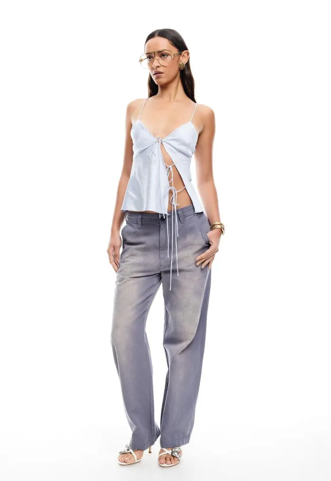 Women Lioness Fashion Tops MARIAH CAMI Pale Blue Women Lioness Fashion Tops MARIAH CAMI Pale Blue