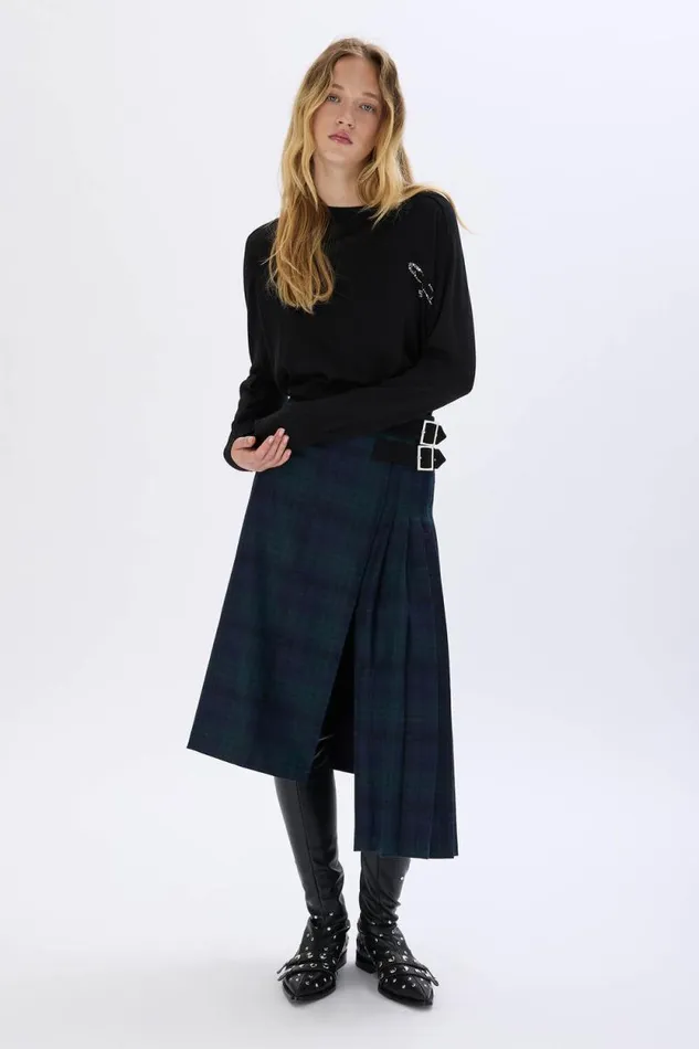 Women Longsleeved Sweater In Merino And Silk Black Black Sonia Rykiel Sweaters