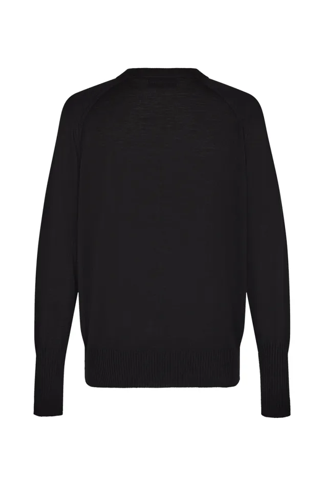 Women Longsleeved Sweater In Merino And Silk Black Black Sonia Rykiel Sweaters