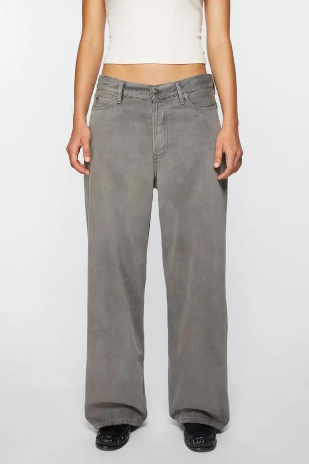 Women Loose Fit Jeans 8211 1981F Anthracite Grey Acne Studios Jeans