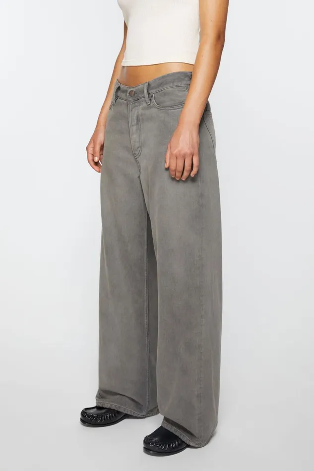 Women Loose Fit Jeans 8211 1981F Anthracite Grey Acne Studios Jeans