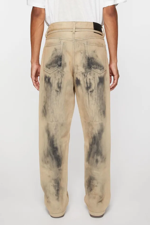 Women Loose Fit Jeans 8211 1991 Toj Beigeblack Acne Studios Jeans