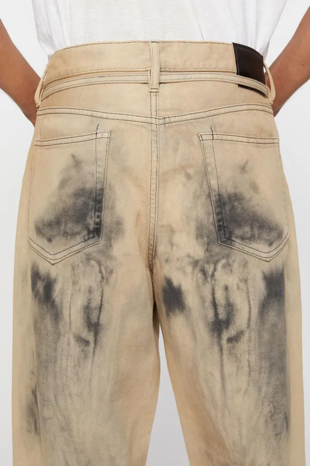 Women Loose Fit Jeans 8211 1991 Toj Beigeblack Acne Studios Jeans