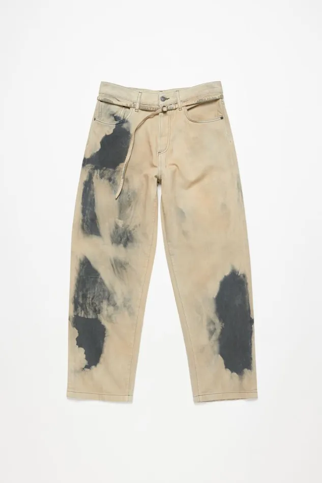 Women Loose Fit Jeans 8211 1991 Toj Beigeblack Acne Studios Jeans
