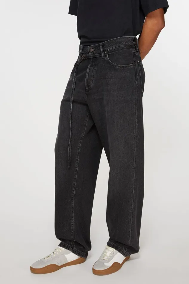 Women Loose Fit Jeans 8211 1991 Toj Black Acne Studios Jeans