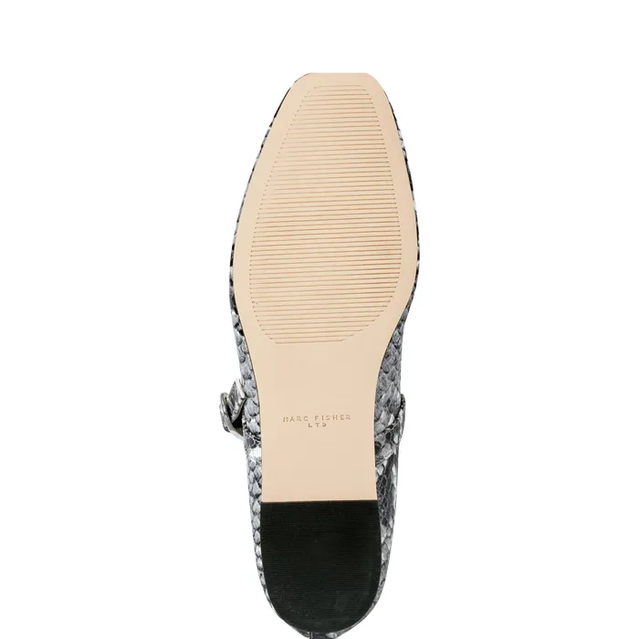 Women Marc Fisher Garissa Mary Jane Ballet Flat Natural Snake Loafers and Flats