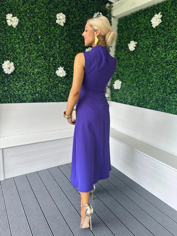 Women Maxi Canella Lane Kole Gathered Occasion Dress Violet