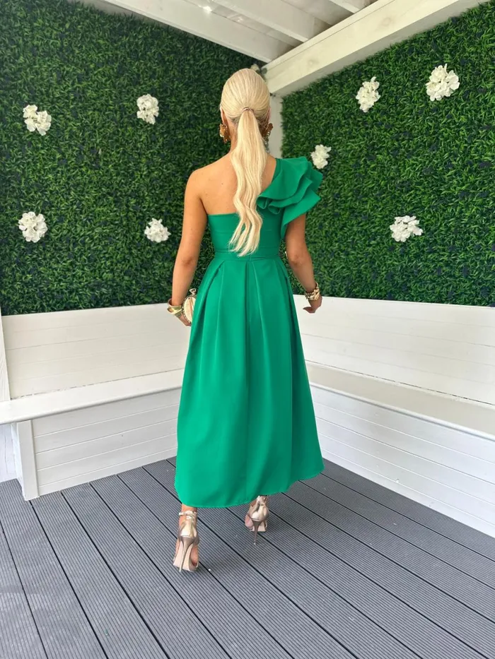 Women Maxi Canella Lane Trudy Detailed Occasion Dress Emerald