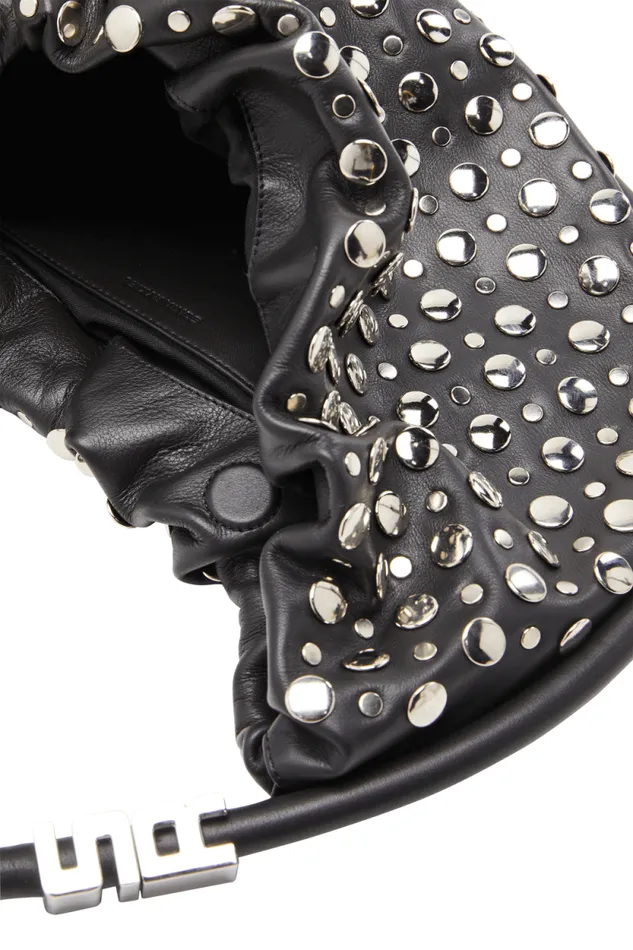 Women Medium Domino Bag In Leather And Studs Black Black Sonia Rykiel Le Domino