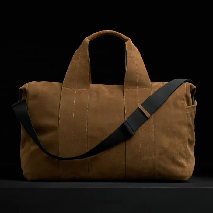 WOMENMEN James Perse DUFFEL BAGS Suede Montecito Weekend Bag Tobacco