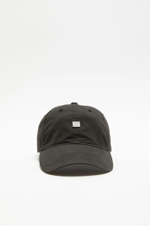 Women Metal Face Patch Cap Black Acne Studios Face Collection