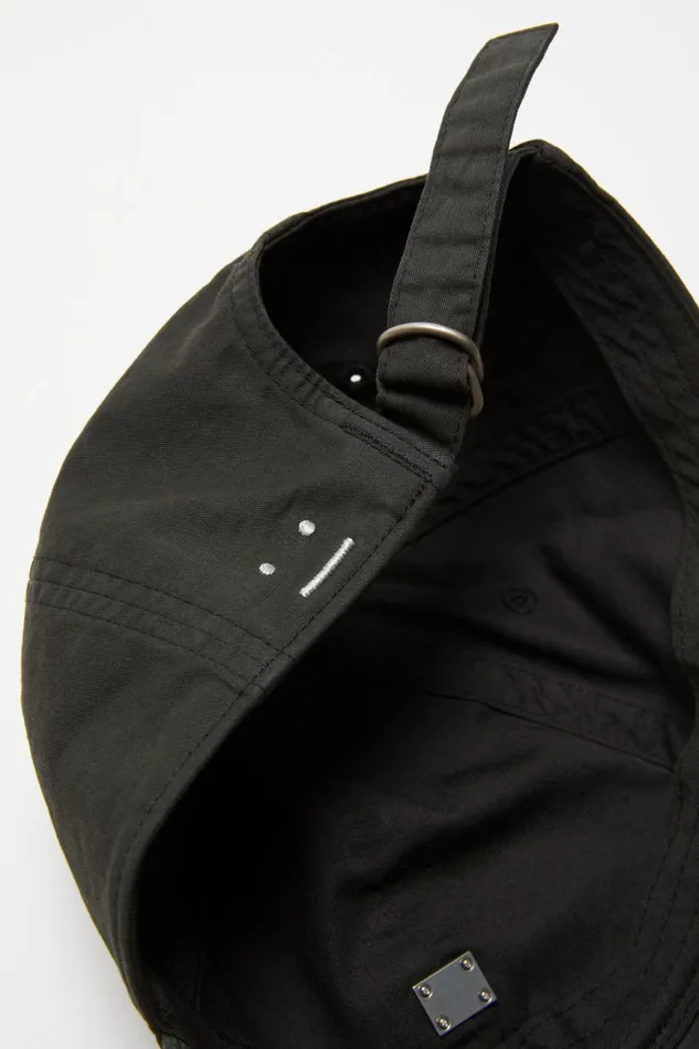 Women Metal Face Patch Cap Black Acne Studios Face Collection
