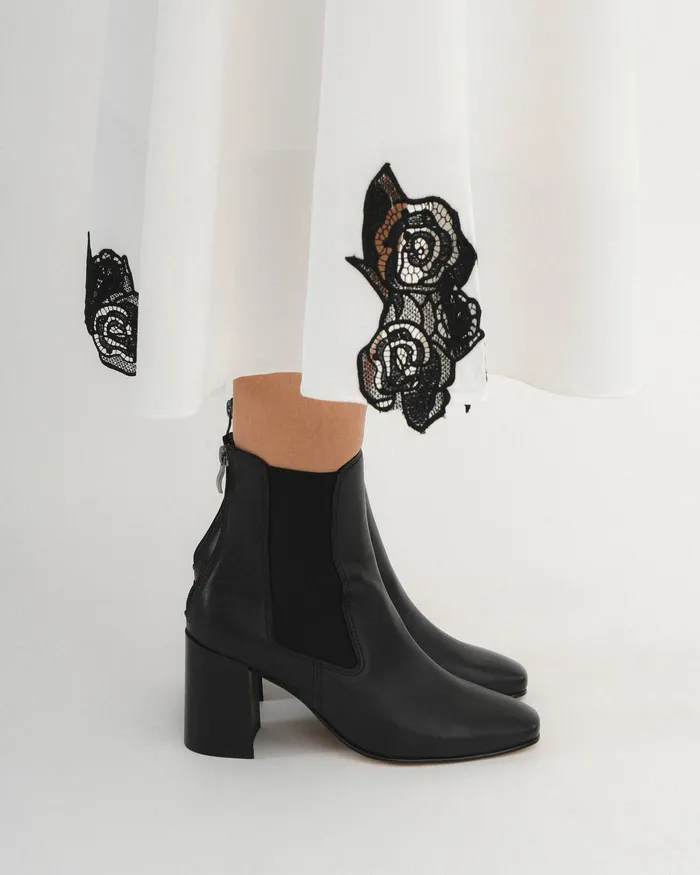 Women MID ANKLE BOOTS jomercer Diamond mid ankle boots black leather Women MID ANKLE BOOTS jomercer Diamond mid ankle boots black leather