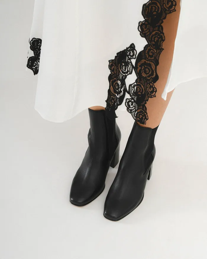 Women MID ANKLE BOOTS jomercer Diamond mid ankle boots black leather Women MID ANKLE BOOTS jomercer Diamond mid ankle boots black leather