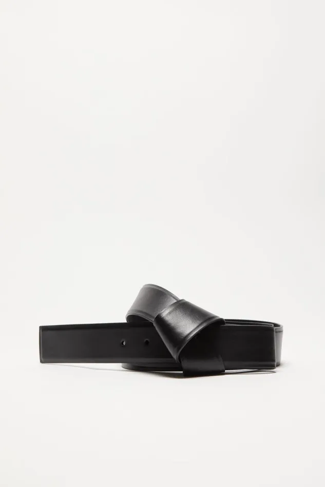 Women Musubi Leather Belt Black Acne Studios Belts
